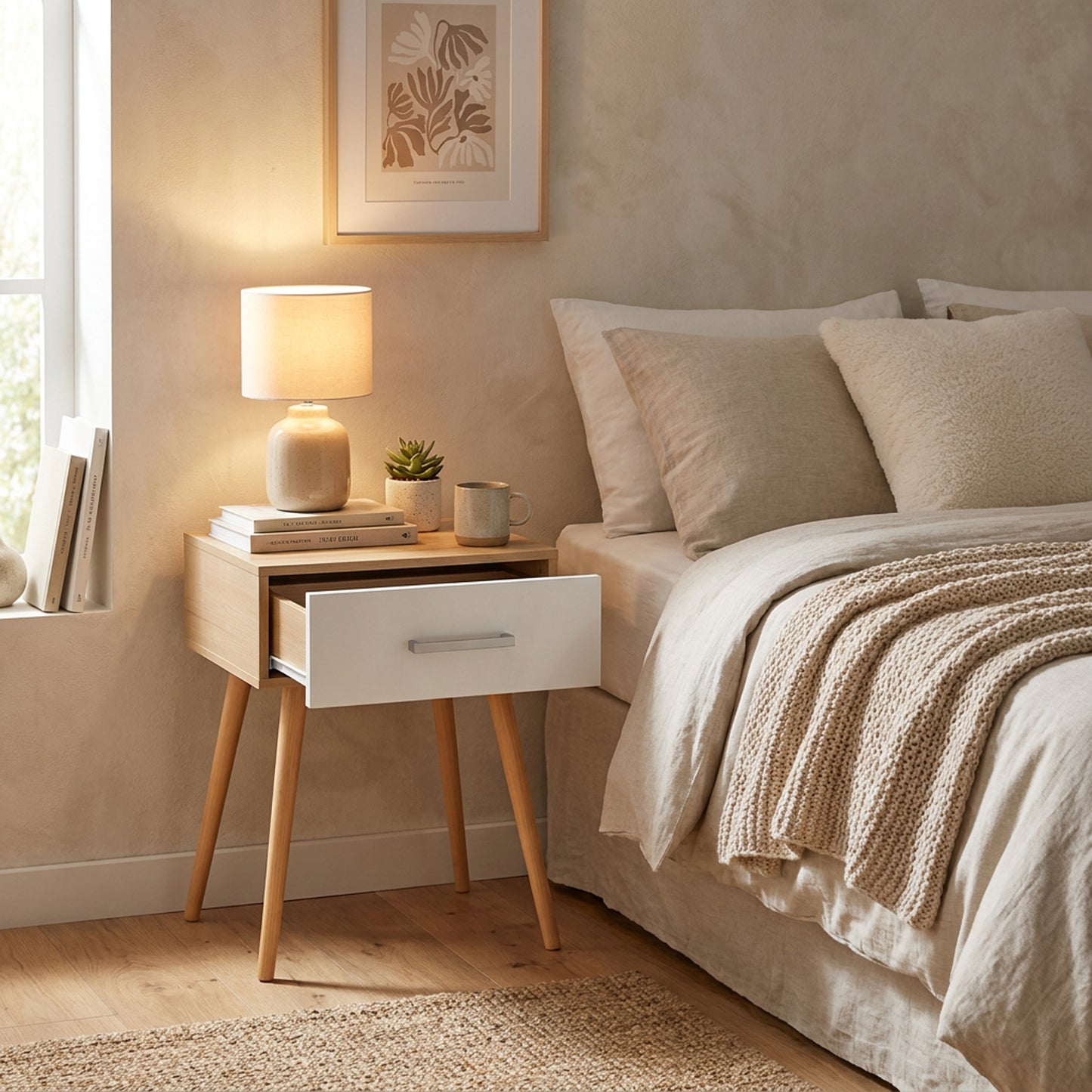 Nova Nightstand Sanremo & White