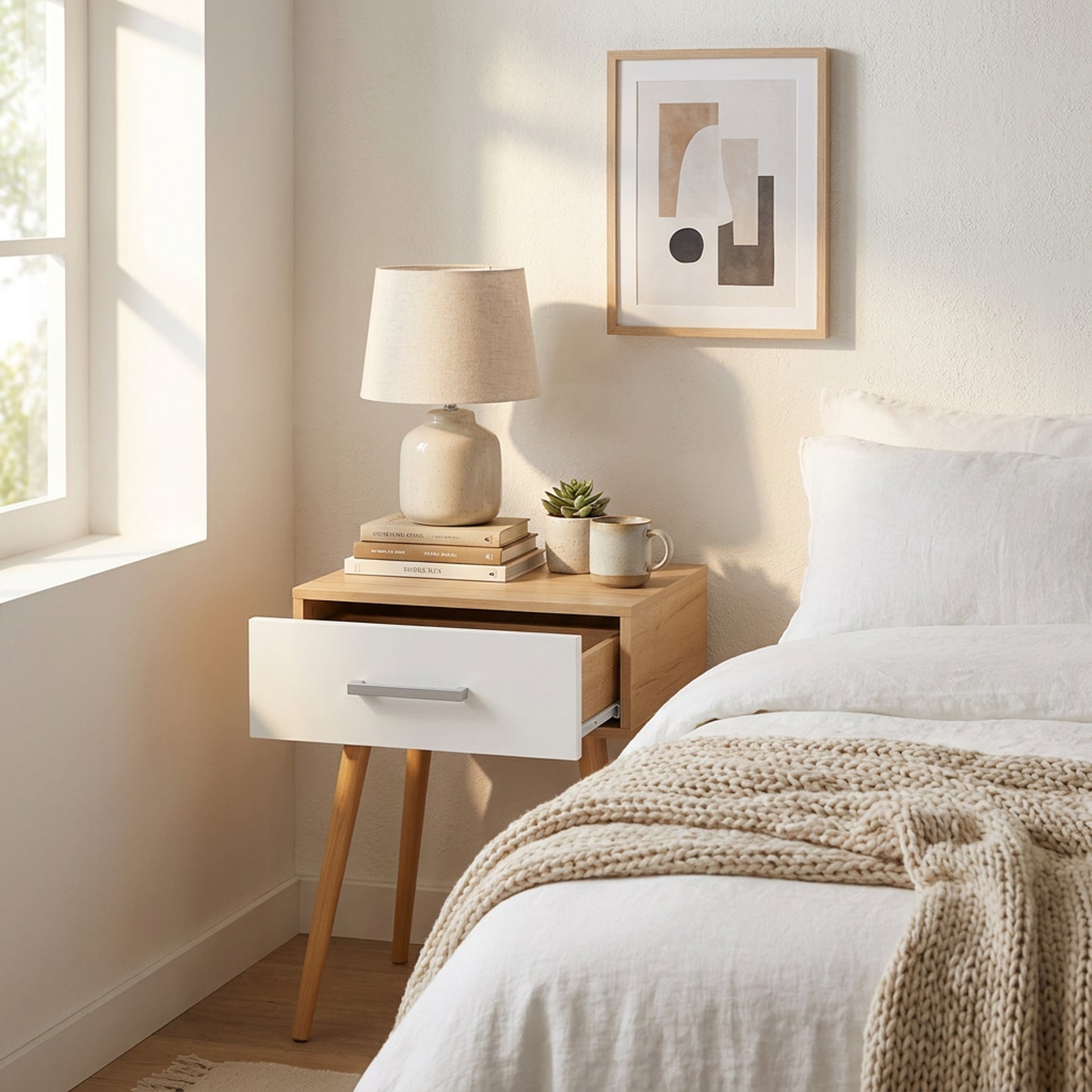 Nova Nightstand Sanremo & White