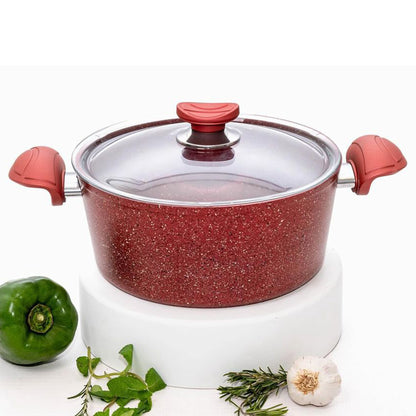 OMS 12 Piece Deep Casserole Set Red