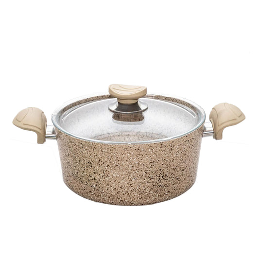 OMS 30cm Granite Deep Casserole Sand Beige