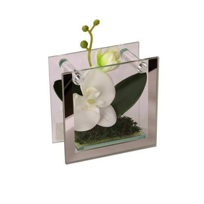 Urban Decor Orchid in Frame Green & White