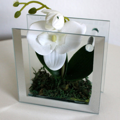 Urban Decor Orchid in Frame Green & White