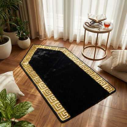 70 x 130cm Musallah Black & Gold