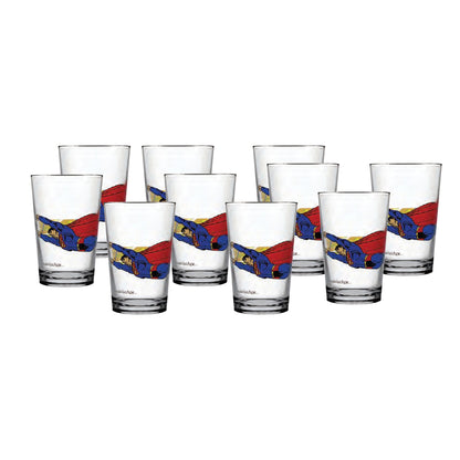 Pasabahce 10 Piece Superman Tumbler Set Clear