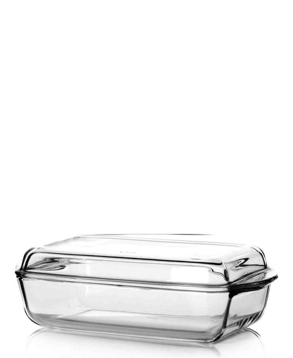 Pasabahce 1.5Lt Borcam Rectangular Casserole with Cover - Clear