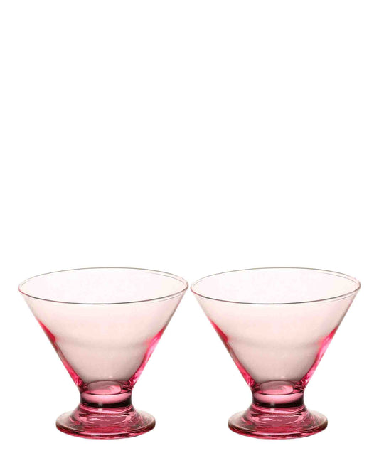 Pasabahce 2 Piece Macaron Dessert Bowl - Pink