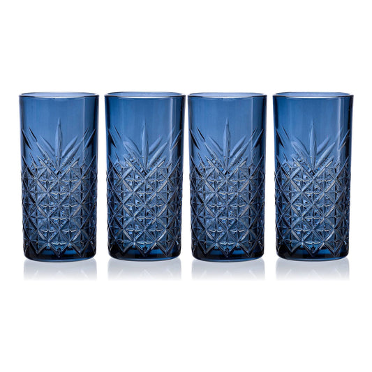 Pasabahce 4 Piece Timeless Tumbler Set Blue