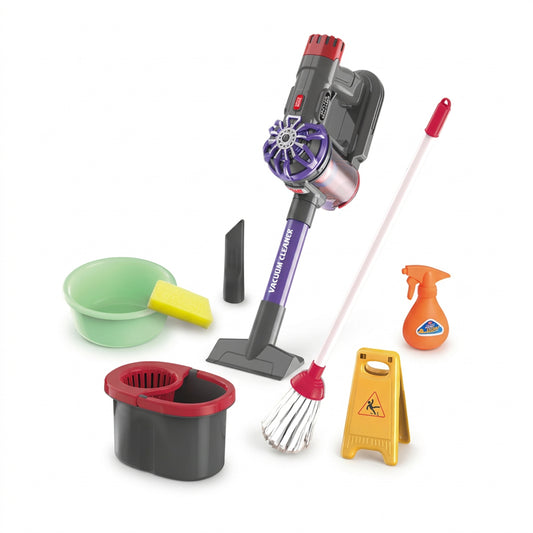 Play House Simulated Vacuum Cleaner & Mop Set Purple