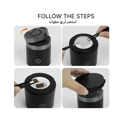 Portable Electric Incense Burner Black