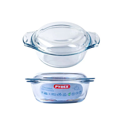 Pyrex 2.1Lt Round Casserole Dish Clear