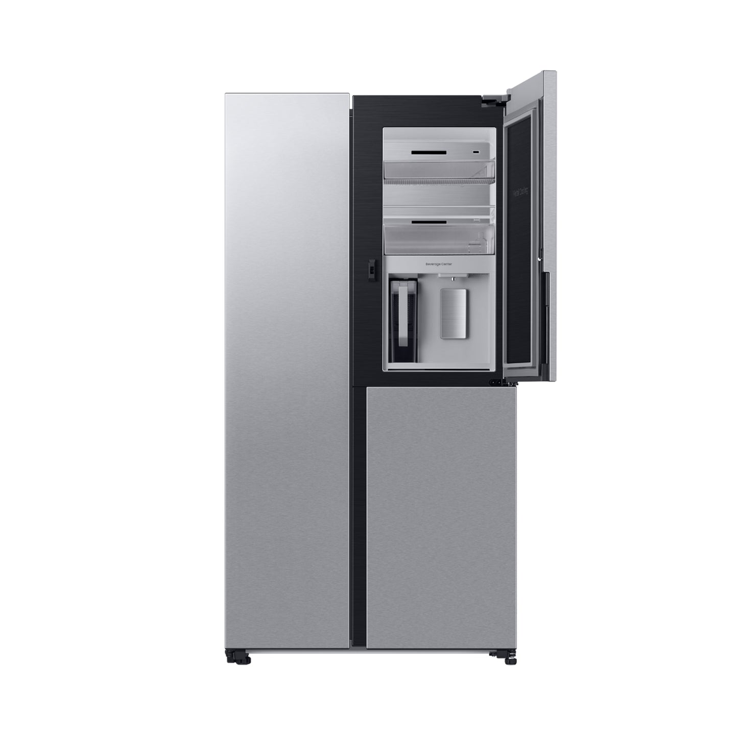 Samsung Food Showcase 595L Side by Side Fridge with Beverage Centre™- Clean Steel