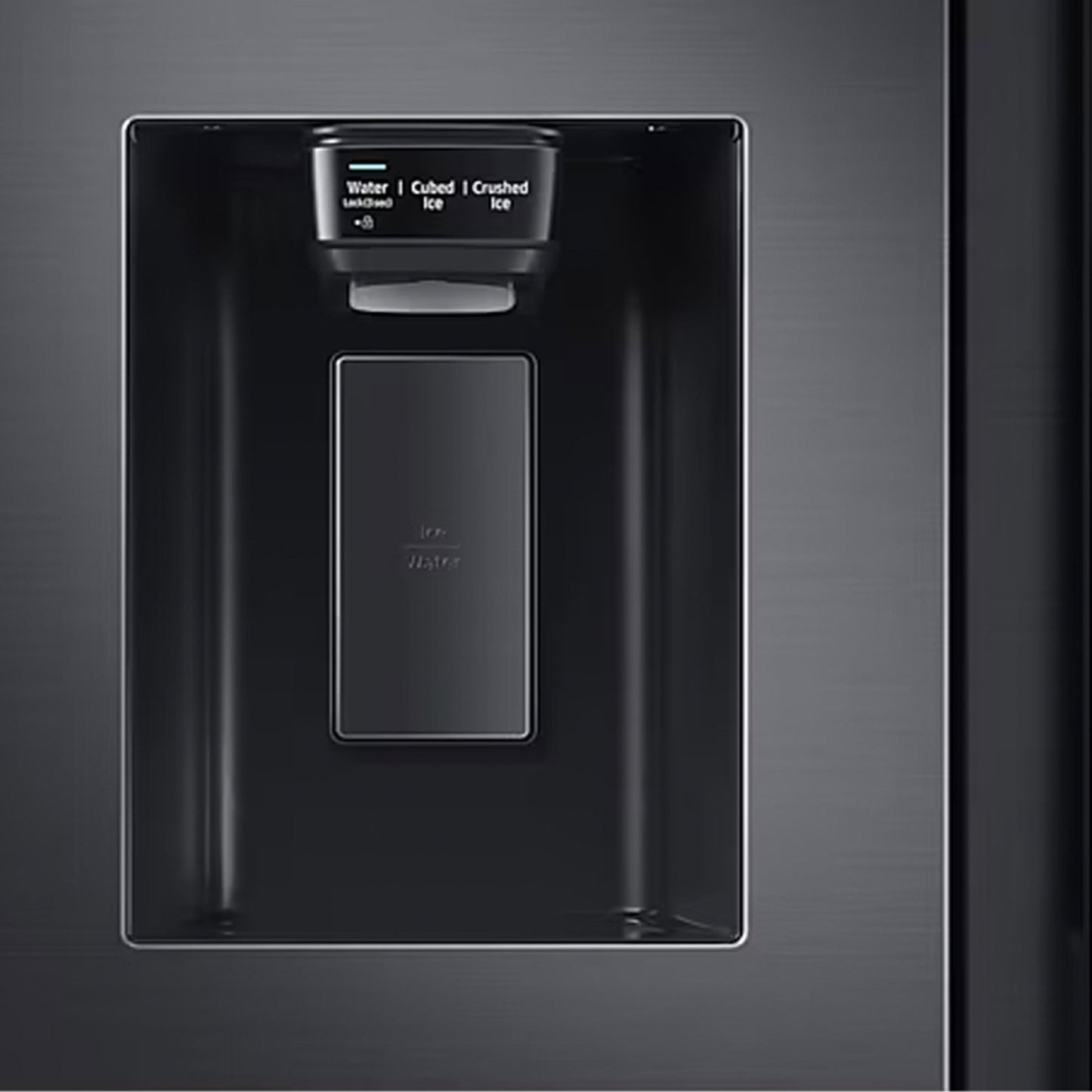 SAMSUNG 617L SIDE BY SIDE FRIDGE WITH AUTO ICEMAKER & DISPENSER - MIRROR BLACK