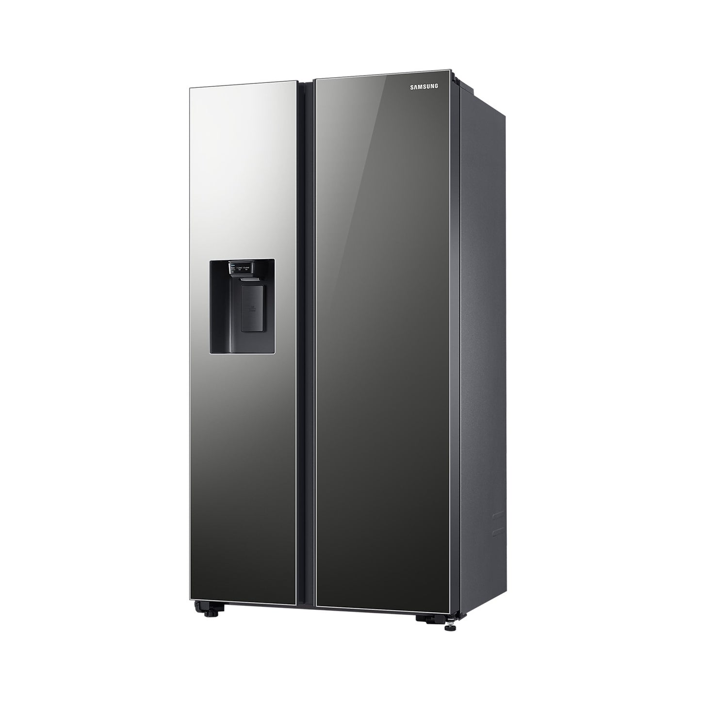 SAMSUNG 617L SIDE BY SIDE FRIDGE WITH AUTO ICEMAKER & DISPENSER - MIRROR BLACK