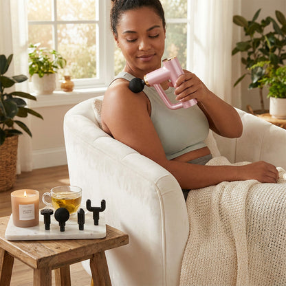 Rechargeable Mini Wireless Massage Gun Pink