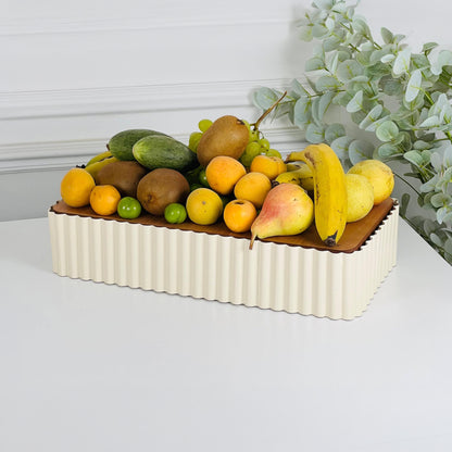30cm Rectangular Dessert Server Cream