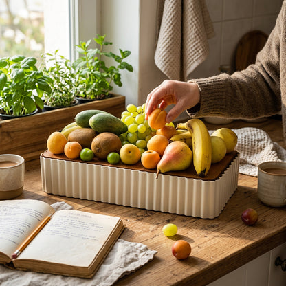 40cm Rectangular Dessert Server Cream