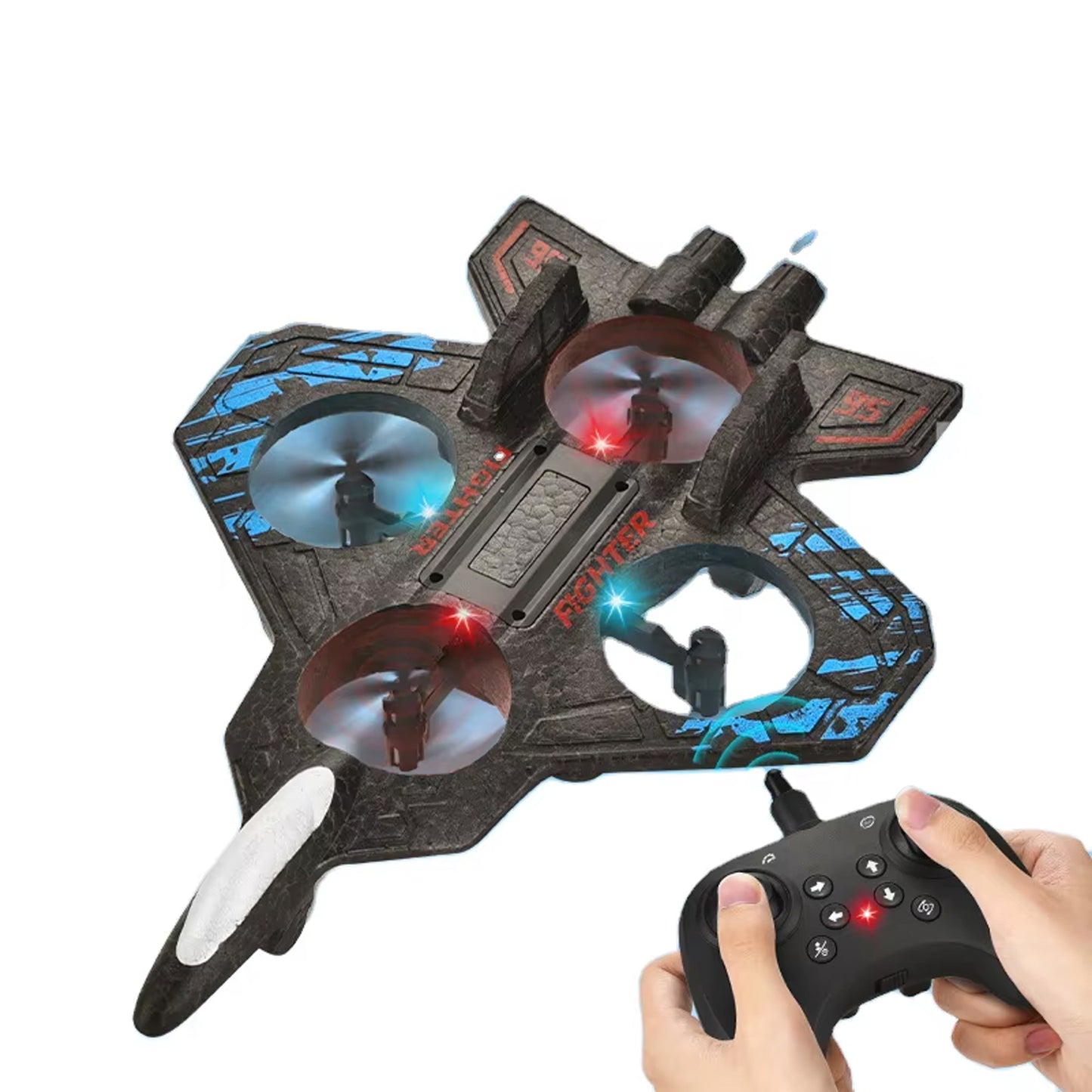 Remote Control Fighter Jet LED Light Black