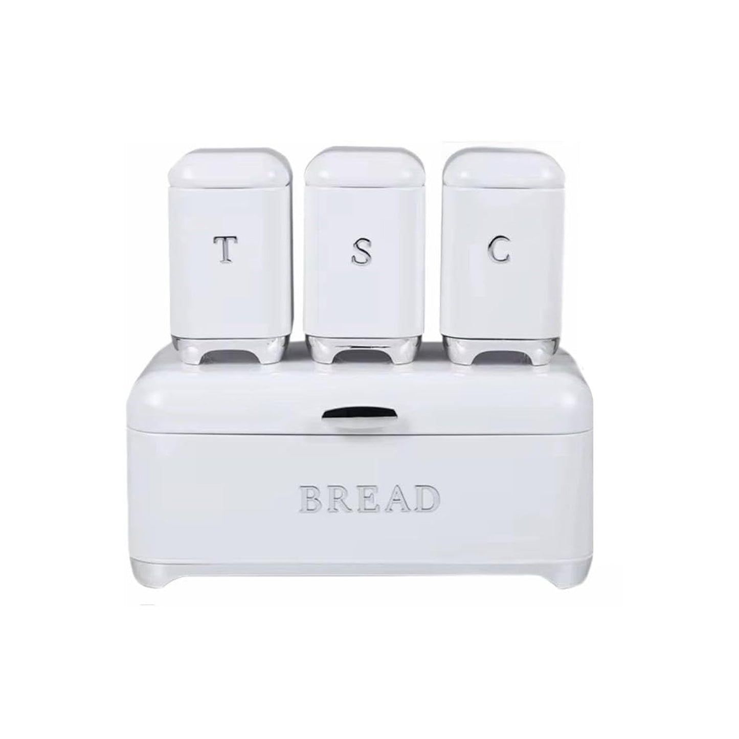CH 4 Piece Canister Set White