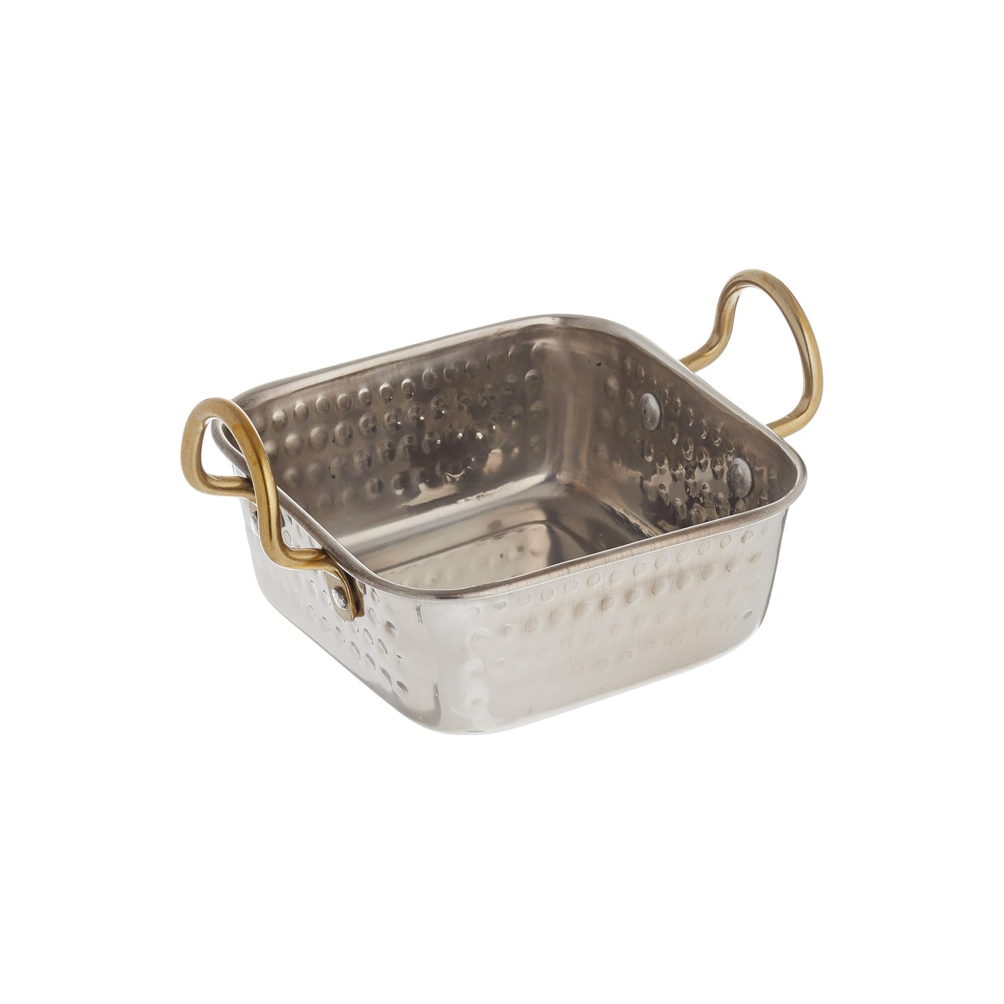 Kitchen Life Stainless Steel Hammered Square Roaster Silver