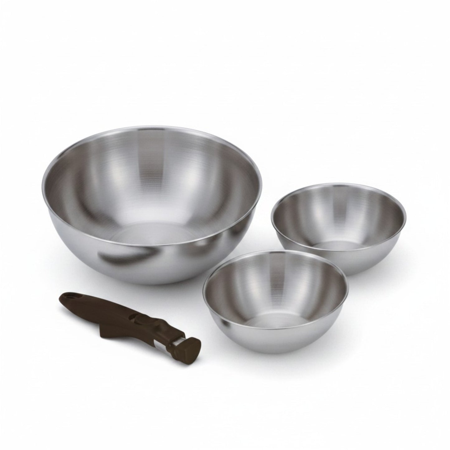 Rolux 4 Piece Mixing Bowl Set Silver