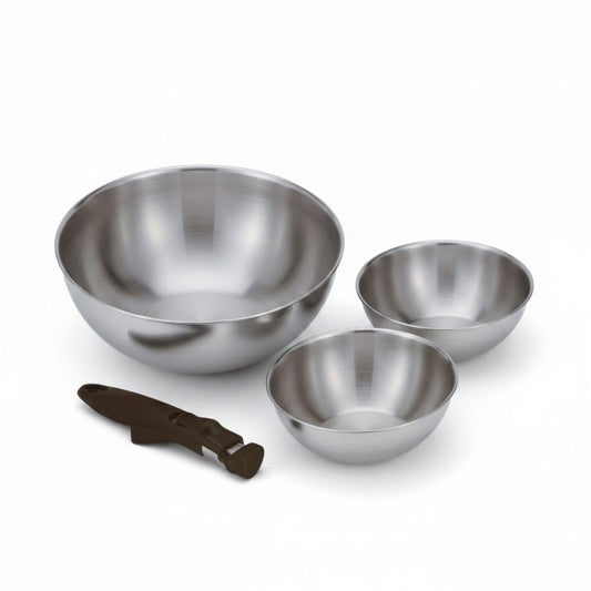 Rolux 4 Piece Mixing Bowl Set Silver