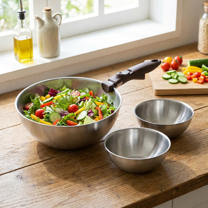 Rolux 4 Piece Mixing Bowl Set Silver