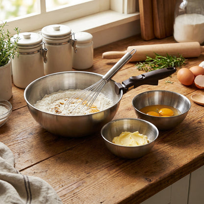Rolux 4 Piece Mixing Bowl Set Silver