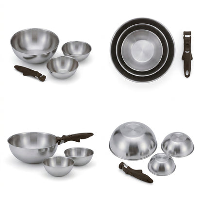 Rolux 4 Piece Mixing Bowl Set Silver