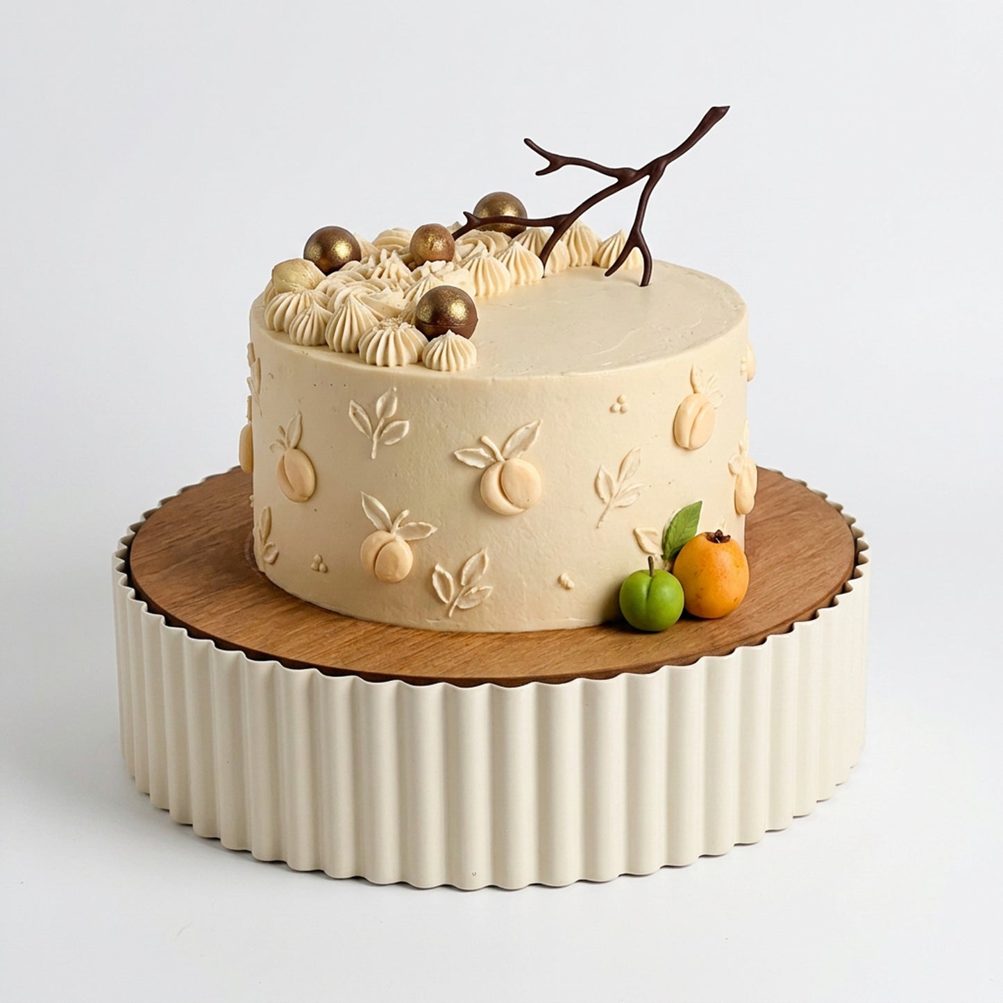 21cm Round Cake Stand Cream