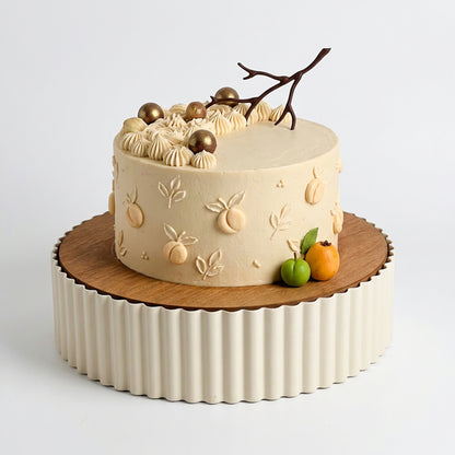 21cm Round Cake Stand Cream