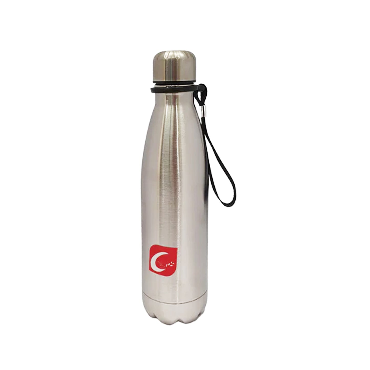 Kitchen Life 500ml Stainless Steel Sports Bottle With Handle Silver