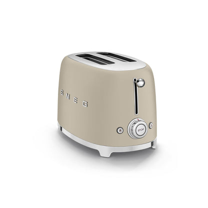 Smeg Retro 2 Slice Matte Toaster Moonlight