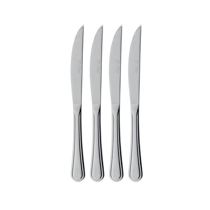 St James Bristol 4 Piece Steak Knives Set Silver