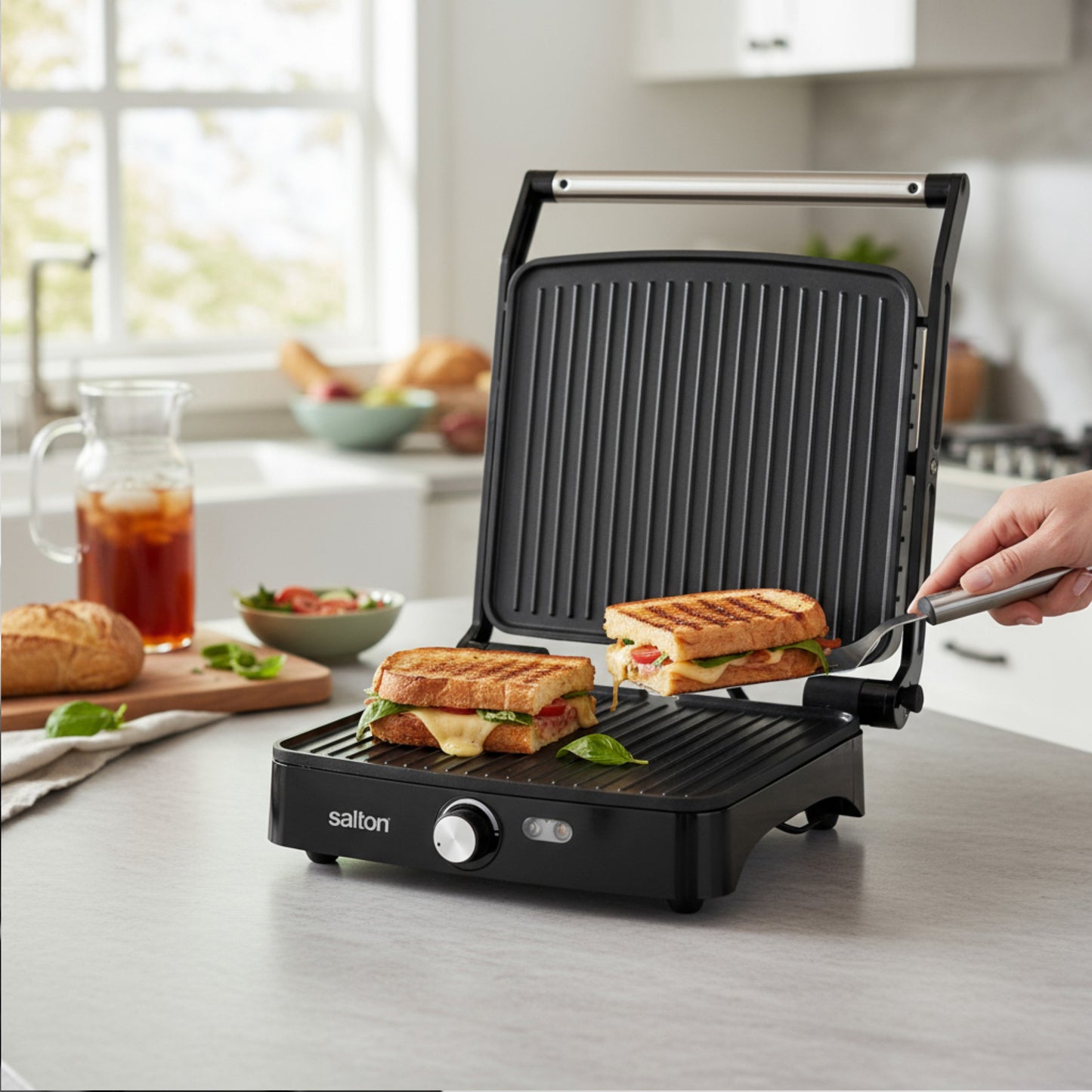 Salton Sandwich Press Silver