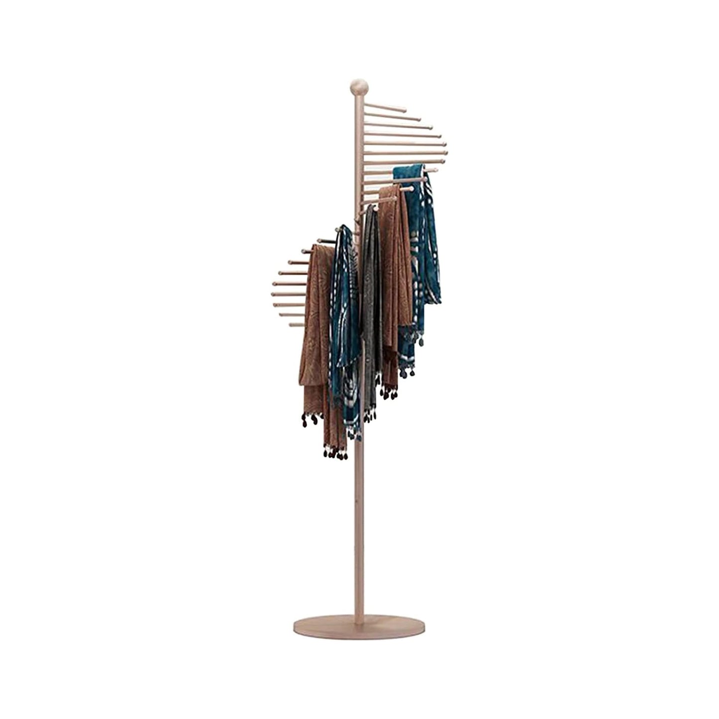 Exotic Designs Spiral Design Scarf Holder Display Rack Rose Gold