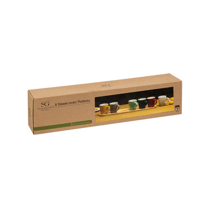 Secret de Gourmet 6 Piece Colorama 90ml Cup Set Multicoloured