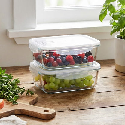 2 Piece 1040ml Storage Container Set Clear