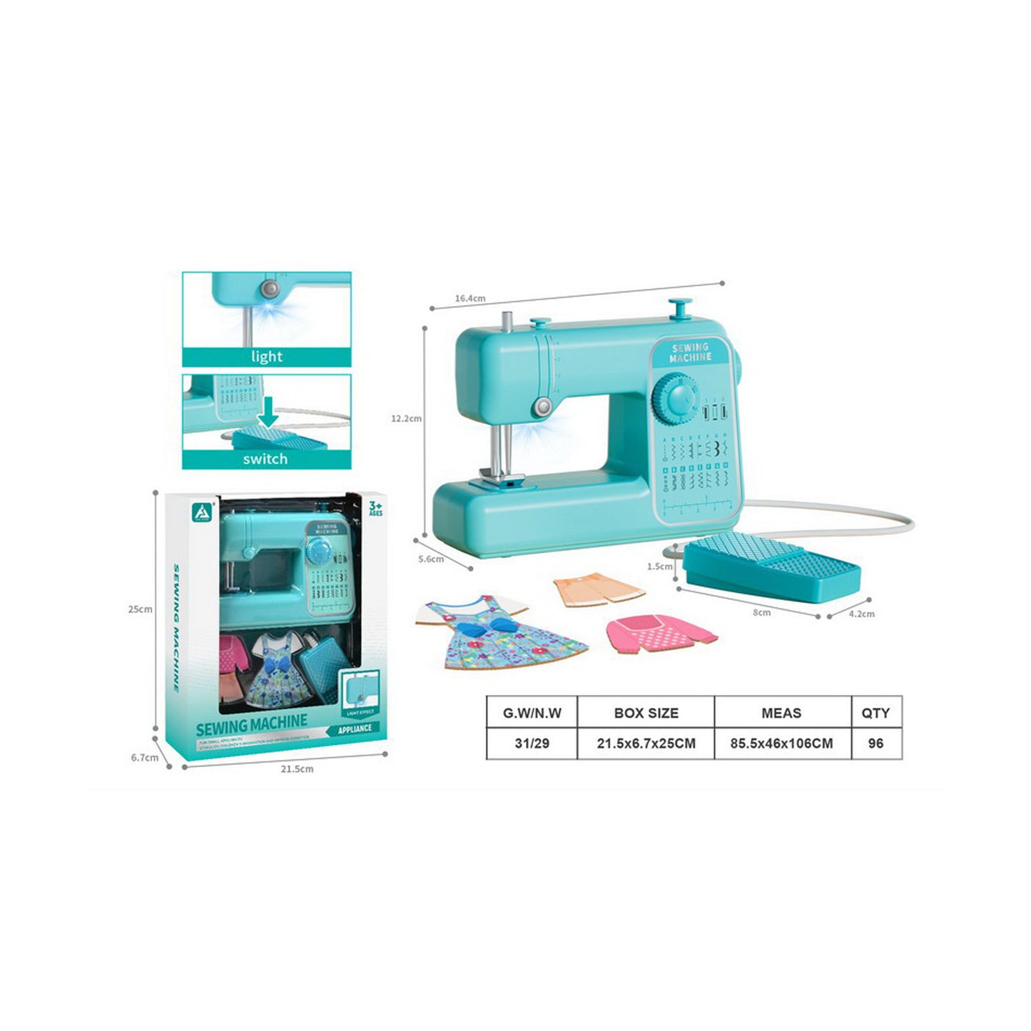 Sewing Machine Toy Blue