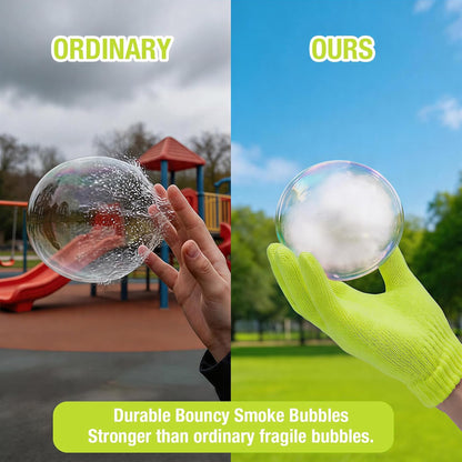 Rechargeable Bubble Machine with Magic Gloves & Smoke Green