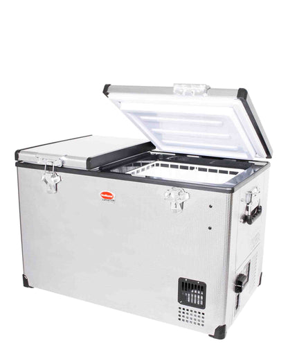 SnoMaster 66L Dual Compartment Portable Freezer - Silver