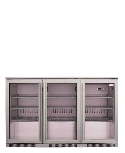 SnoMaster 300L Stainless Steel Undercounter Beverage Cooler - Silver