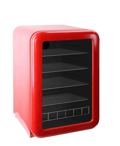 SnoMaster 115L Retro Undercounter Beverage Cooler - Red