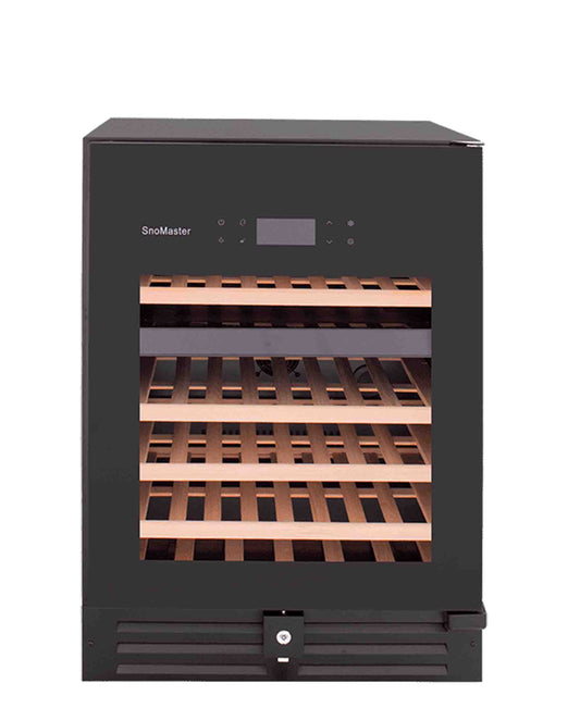 SnoMaster 46 Bottle Dual Zone Beverage Cooler - Black