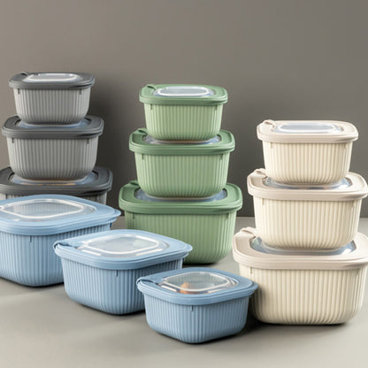 3 Piece Line Storage Container Set Cream