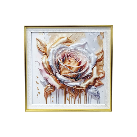 Square Rose Painting Multicoloured