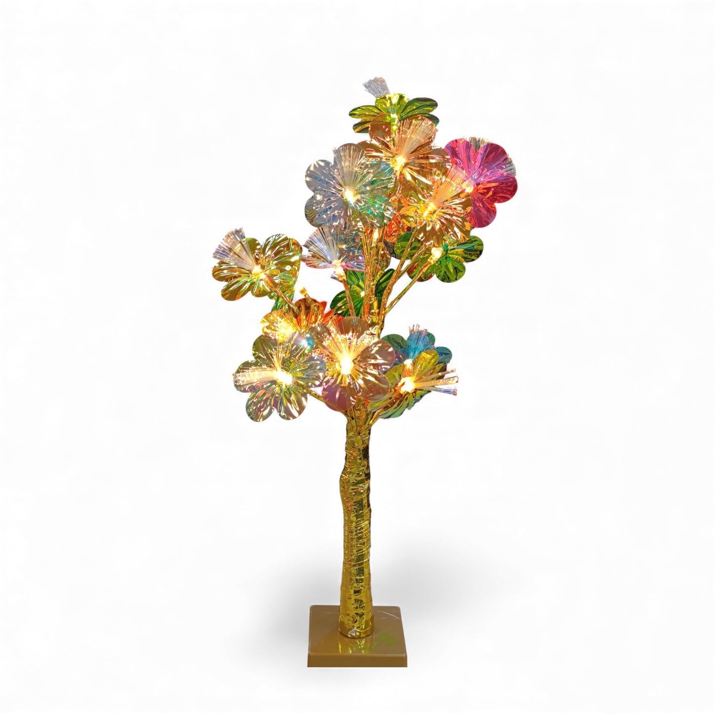 60cm LED Tree with Flowers Multicoloured