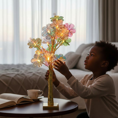 60cm LED Tree with Flowers Multicoloured