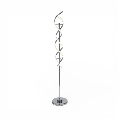 Swirl Design LED Floor Lamp Black