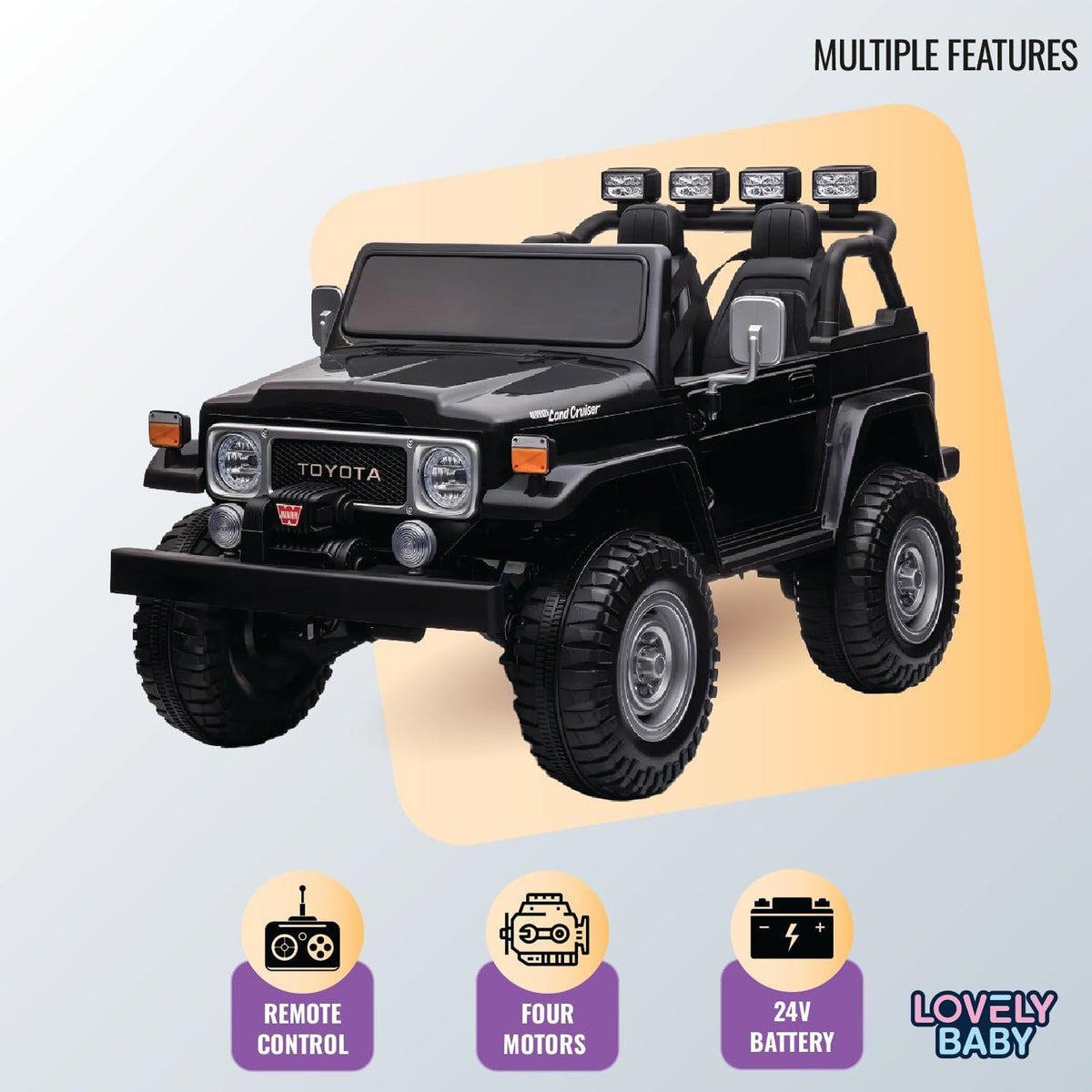 Toyota Land Cruiser FJ40 24V 4WD Kids Electric Ride-On Car - TY316