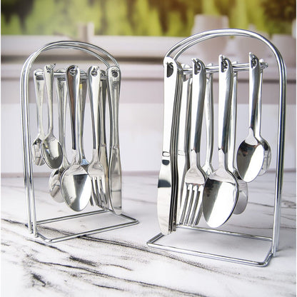 Table Pride 24 Piece Stainless Steel Hanging Cutlery Set Silver